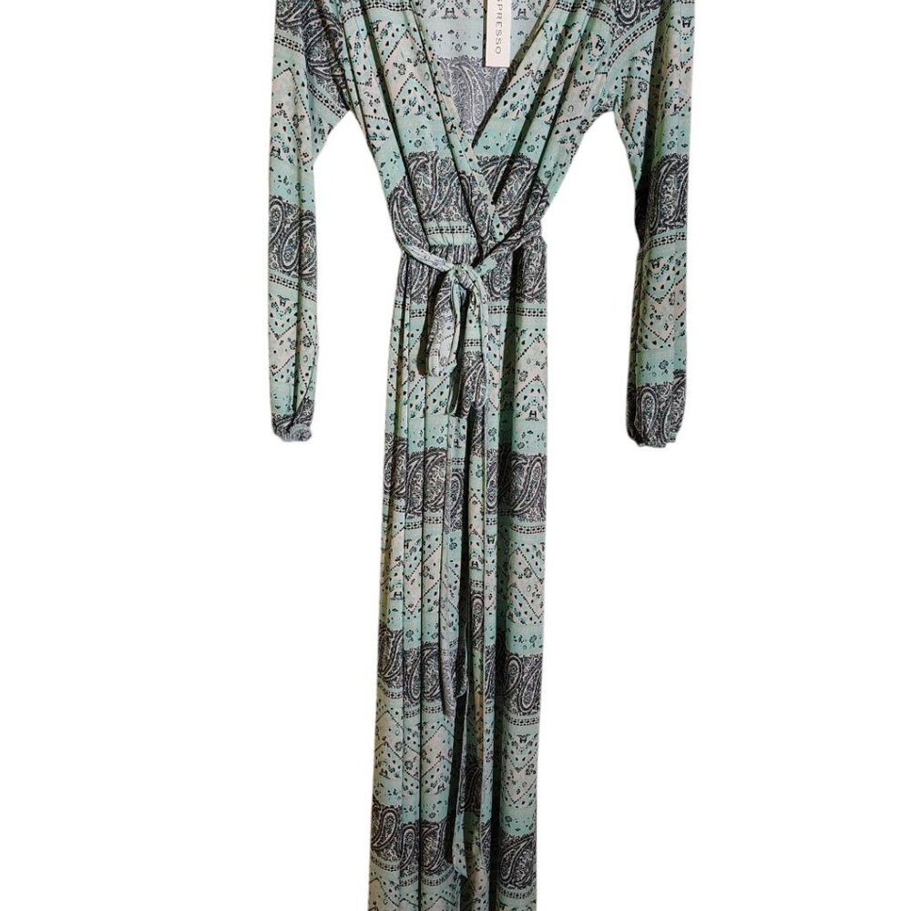 Espresso Dress, Size Medium, Turquoise/White/Black
